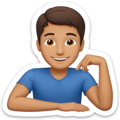 Italian guy laying down sticker