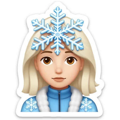 A personal called a snoweflake sticker