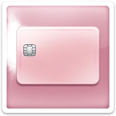 light pink "American express" credit card, glossy finish sticker