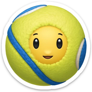 blue tennis ball sticker