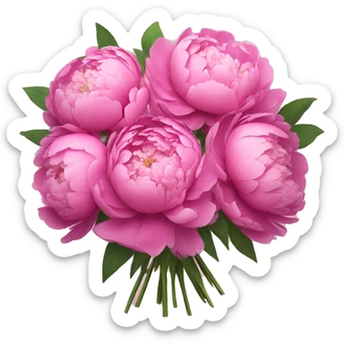 Big Bouquet of peonies  sticker