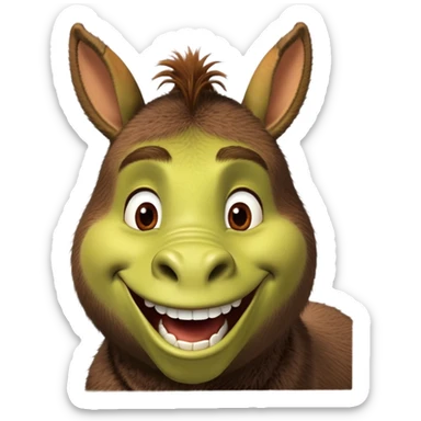 Donkey from Shrek movie sticker