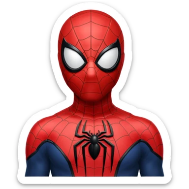 Black spider man sticker