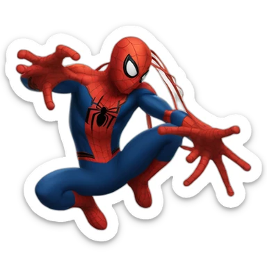 spider man with a naruto band sticker