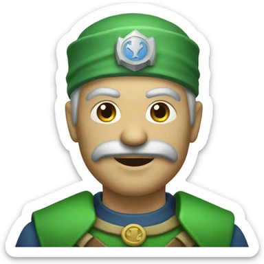 Un nain vert malicieux sticker