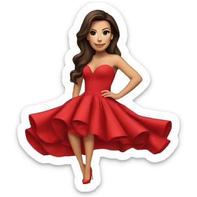 Eva Longoria in red dress sticker