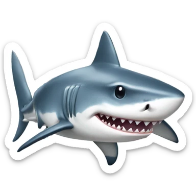 Shark wearing massive silver chain sticker