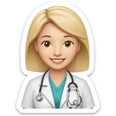 female doctor emoji obsttrician sticker