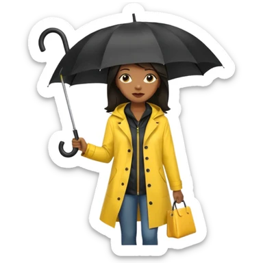 Street Umbrella Walker black woman sticker