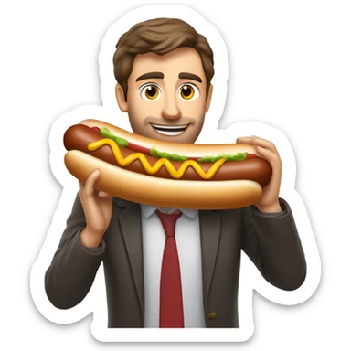 Charle Leclerc wining a hot dog sticker