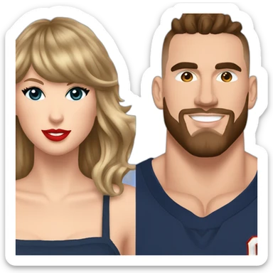 taylor swift and travis kelce sticker