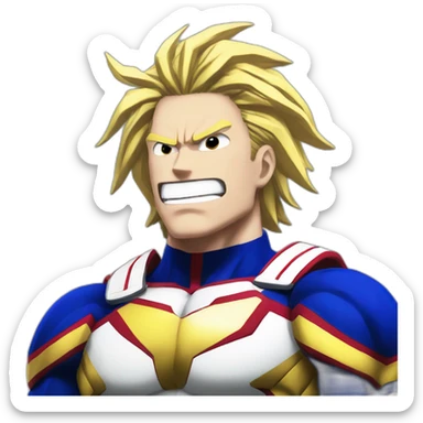 All might my hero academia motivated sticker