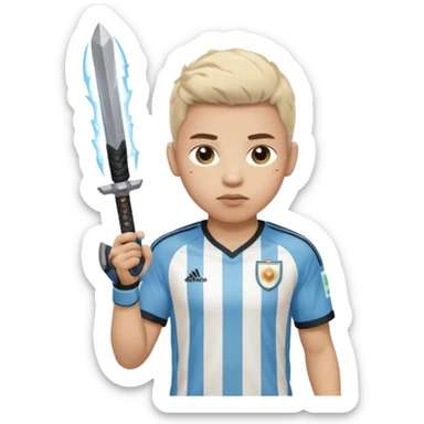 haz un turro con una biszera para atras y con un arma remera argentina sticker