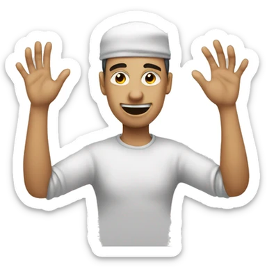 Emoji plotting a plan. Rubbing hands together  sticker