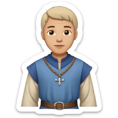 medival Cottagecore style man sticker