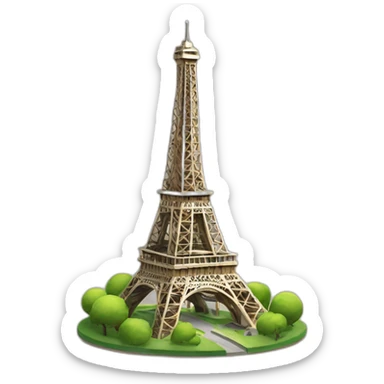 la tour Eiffel qui salue Londre sticker