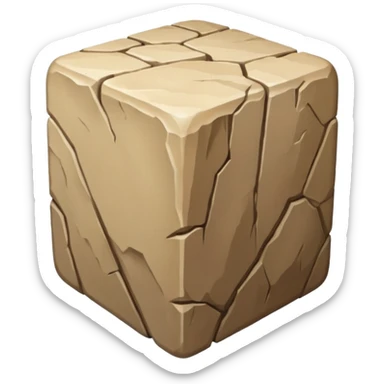 american-beije-intricate-stone-age-rocky-cube-shaped sticker