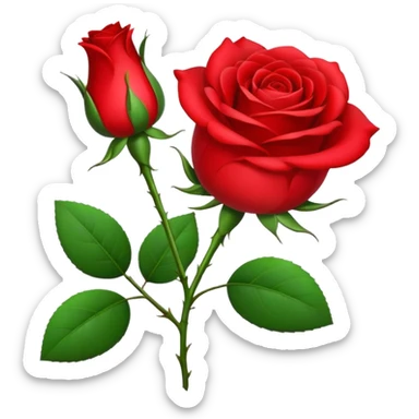 Make a red rose without the stem, just the (red) flower and two leaves.
 sticker