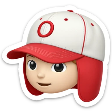 striped Baseball Cap sticker