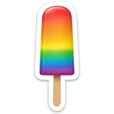 Single Rainbow popsicle sticker
