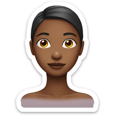 Girl with dry skin sticker