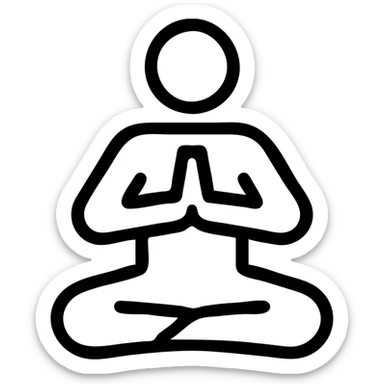 icon on the theme of yoga namaste classes.  sticker