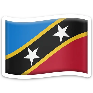 Saint Bitts and bevas emoji flag sticker