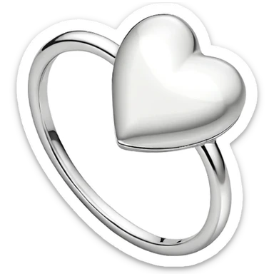 Pandora ring white heart sticker