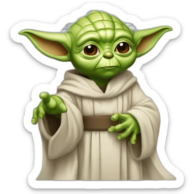 Yoda et d'arc t'adore se séran la  maint sticker
