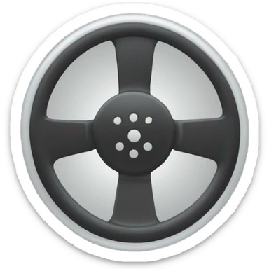 Create a picture showing a steering wheel turning 20 degree left  sticker