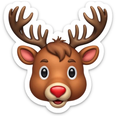 Christmas reindeer sticker
