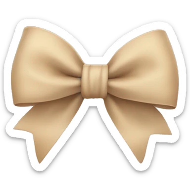 Beige bow sticker