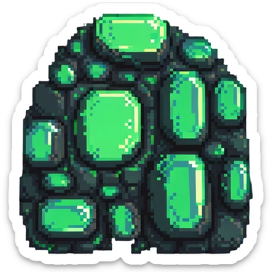 The heart of Te Fiti glowing green stone sticker