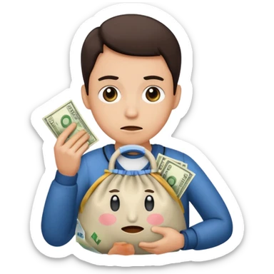 Robbery  the money not pistole sticker