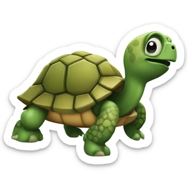Tortuga con gráficas de Traiding  sticker