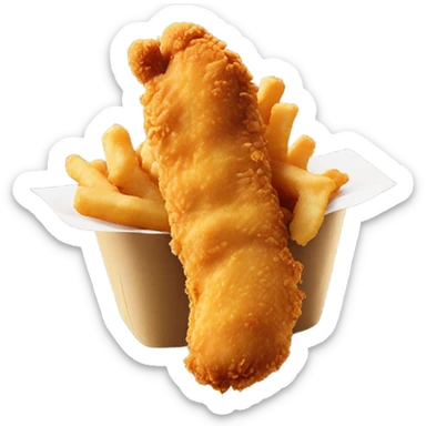 raising cane's chicken finger dipped into sauce sticker