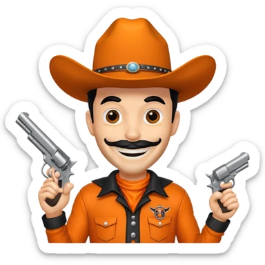 Oklahoma state pistol pete sticker