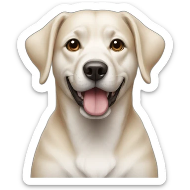 dog with human face sticker