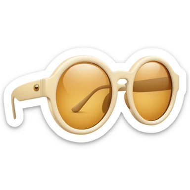 Cream sunglasses sticker