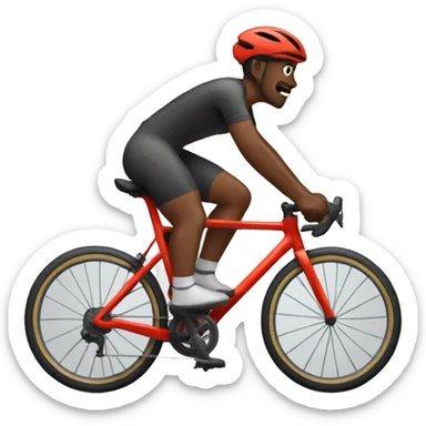 cyclist on a bike cyling mountain sticker