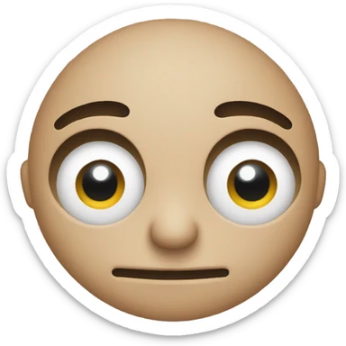 regular emoji with no mouth and eye twitch sticker