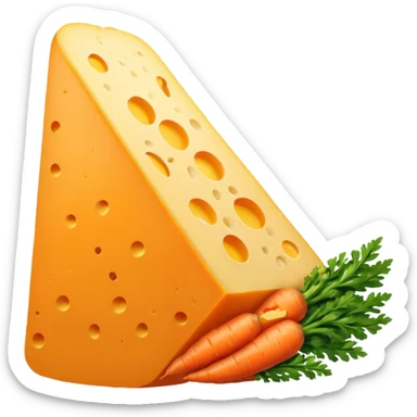 carrot and cheese sticker