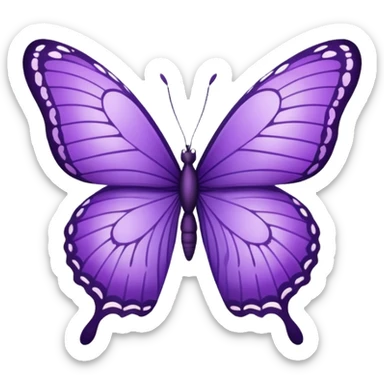 Purple butterfly sticker