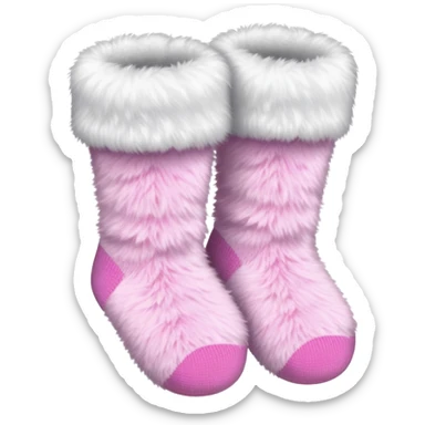 baby pink fuzzy socks sticker