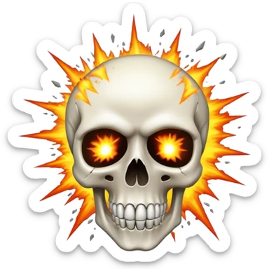 Skul explode  sticker