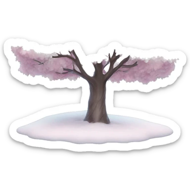 arbol nevado rosa sticker
