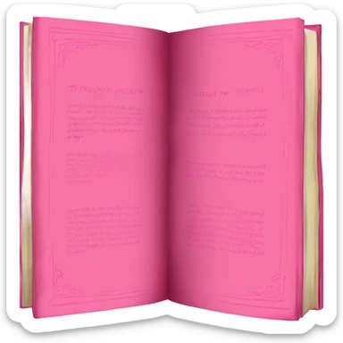 Pink history books open  sticker