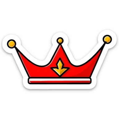 red and black royal crown sticker