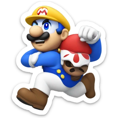 mario as a freedom fighter sticker