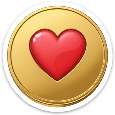 vilet coin with heart sticker